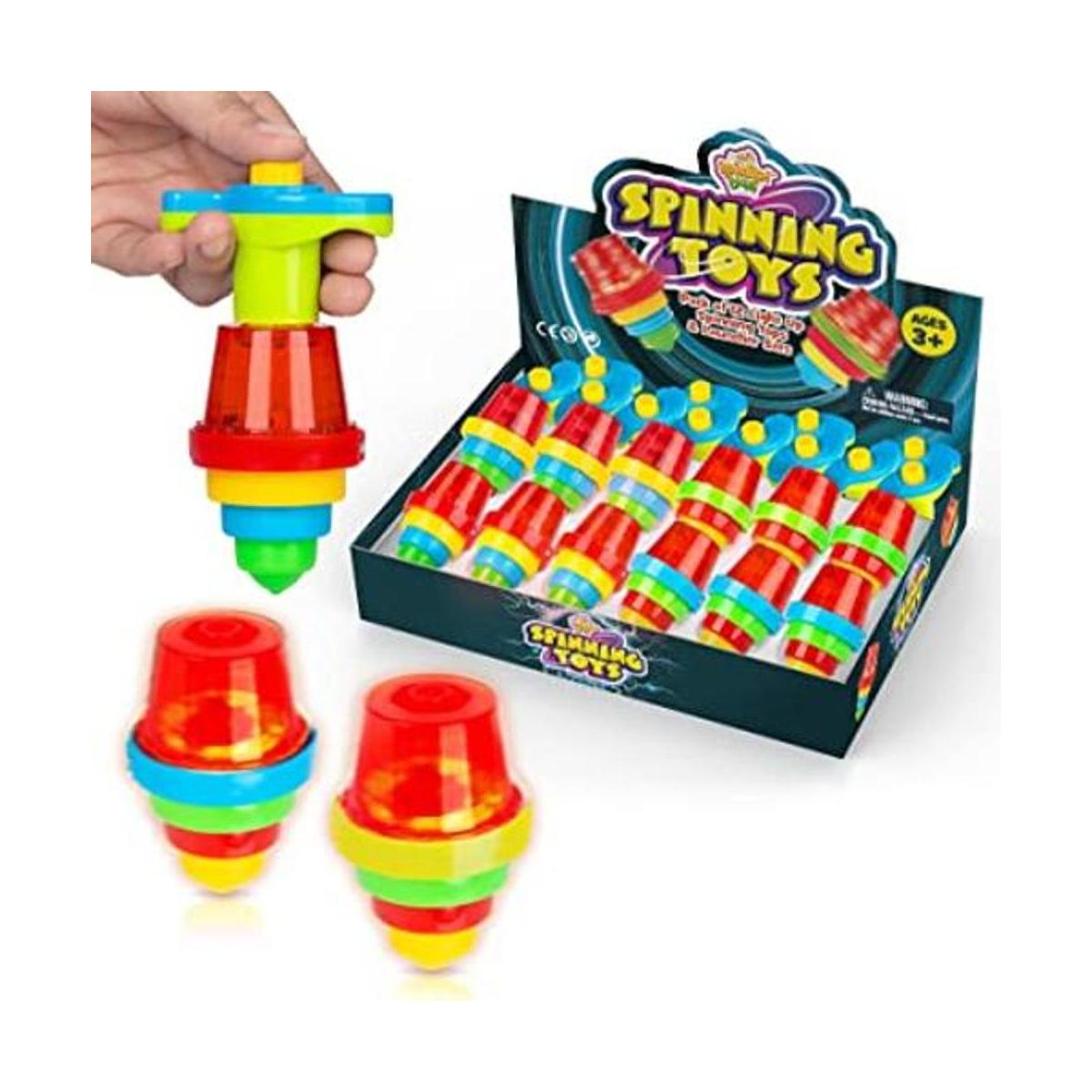 Juego de 12 camisetas giratorias iluminadas para niños