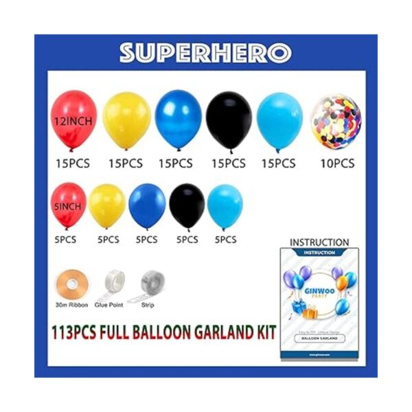 Kit de arco de guirnalda de globos de cumpleaños de_3