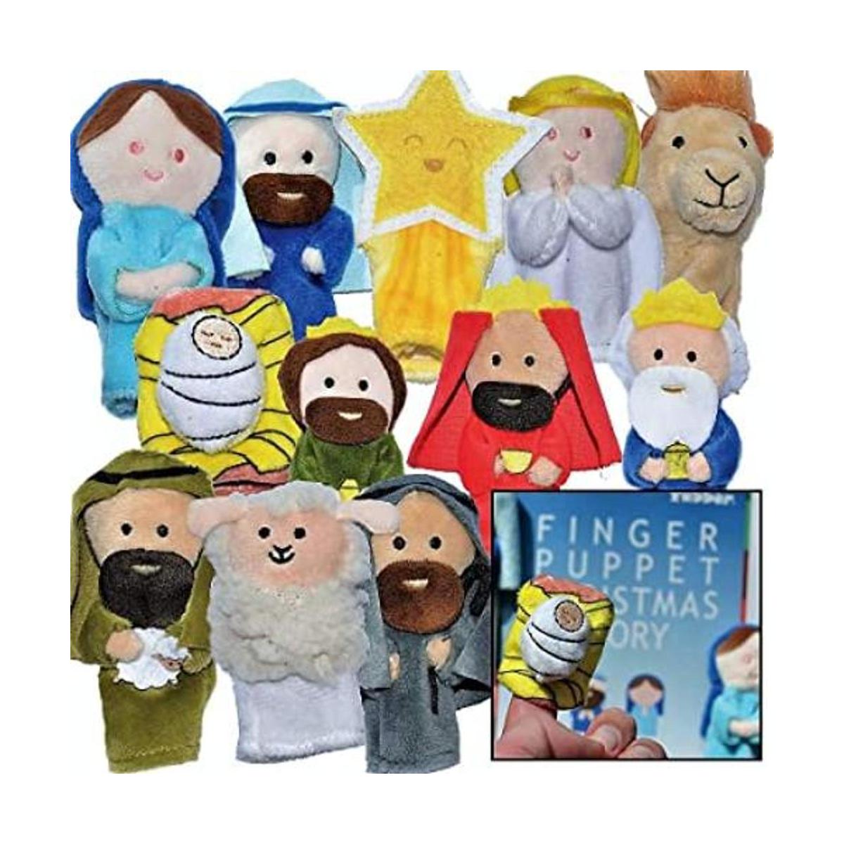 The Nativity Juego de marionetas de dedo paquete de 12