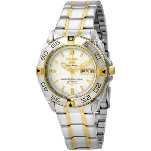 Seiko Seiko 5 deportes automático esfera blanca reloj de_1