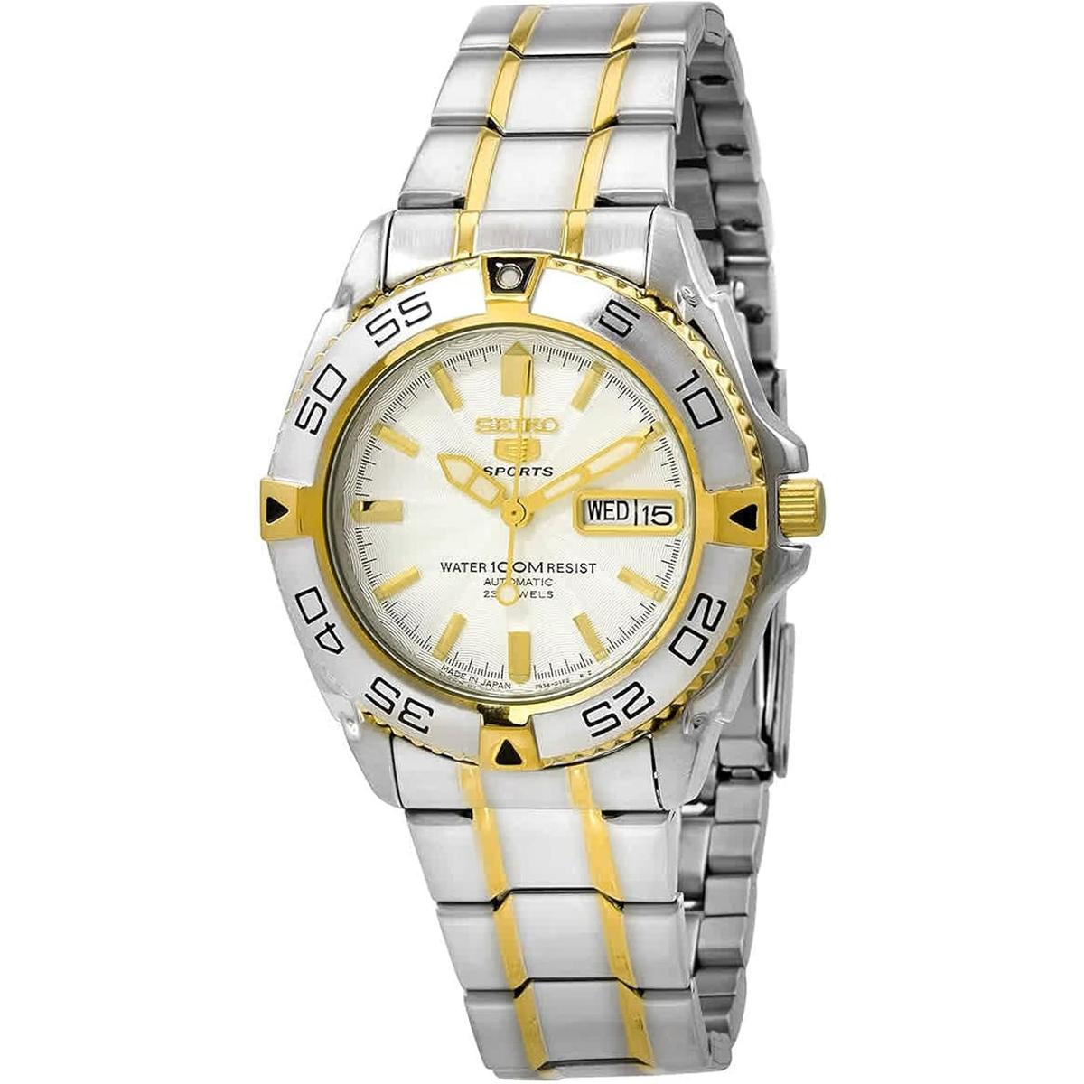Seiko Seiko 5 deportes automático esfera blanca reloj de