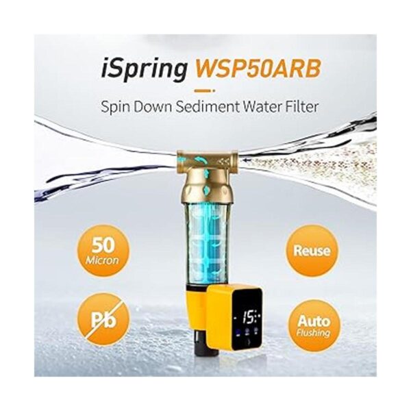 iSpring WSP50ARB Filtro de agua de sedimentos giratorios_3