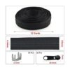 3 Rollo de cremallera de nailon de 10 yardas para coser