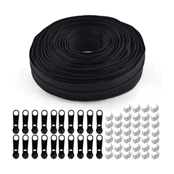 3 Rollo de cremallera de nailon de 10 yardas para coser