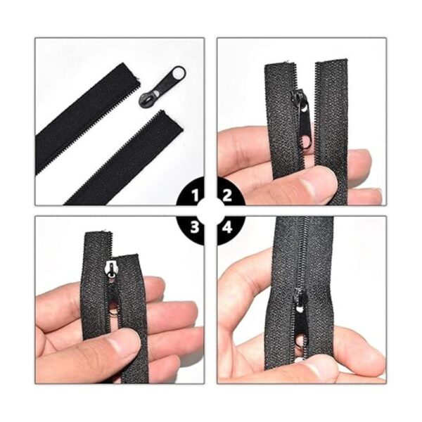 3 Rollo de cremallera de nailon de 10 yardas para coser
