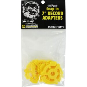 10 adaptadores de registro de plástico amarillo plano_1