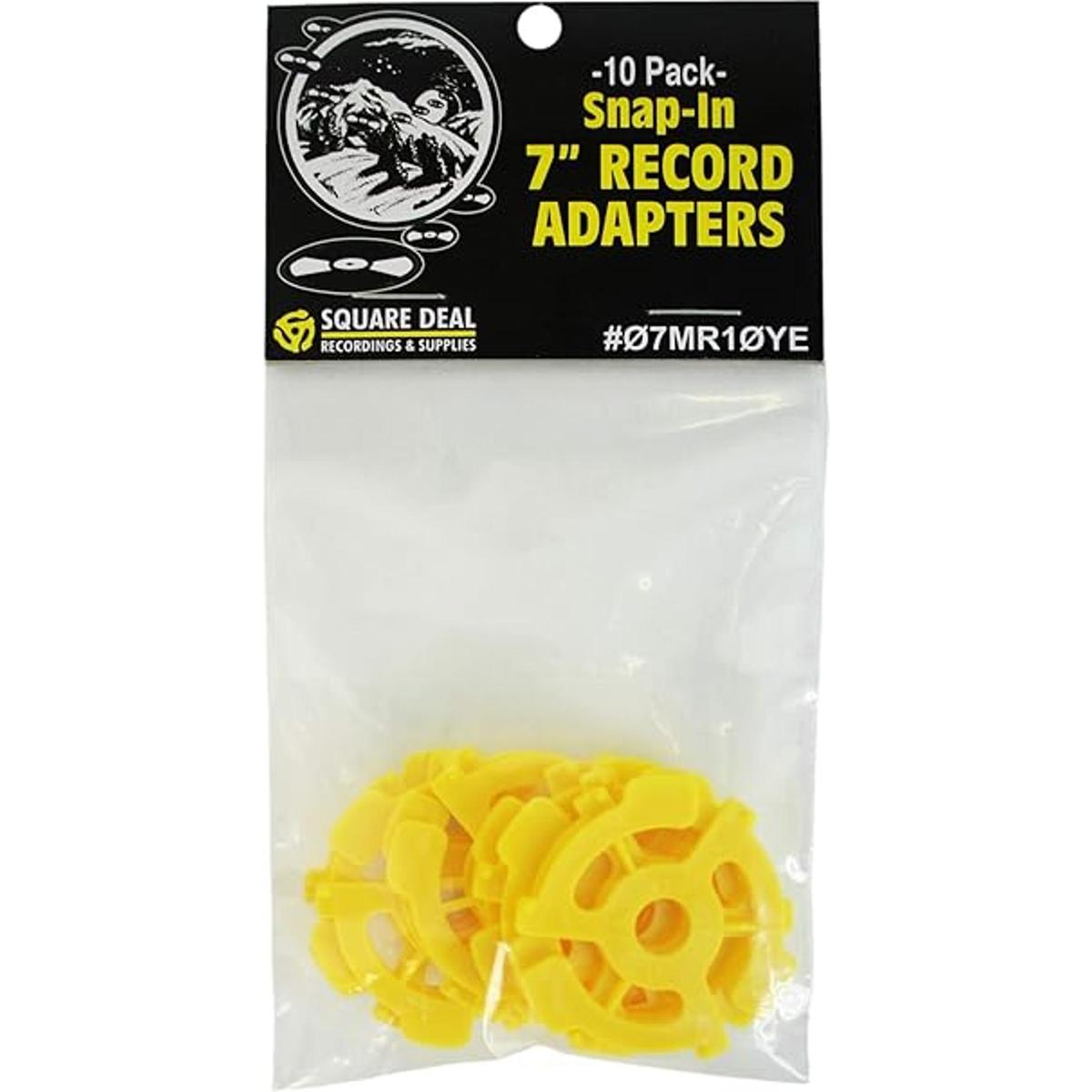 10 adaptadores de registro de plástico amarillo plano