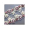 1 yarda de perlas de flores con borde de encaje cinta de_6