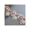 1 yarda de perlas de flores con borde de encaje cinta de_2