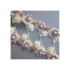 1 yarda de perlas de flores con borde de encaje cinta de_5