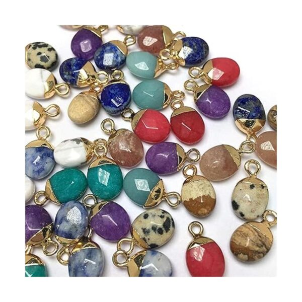 10 colgantes de piedras naturales de colores al azar_2
