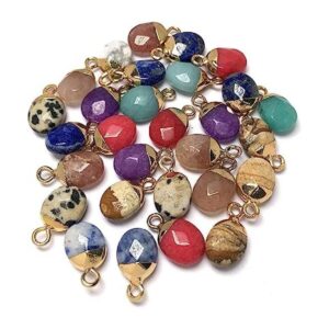 10 colgantes de piedras naturales de colores al azar_1