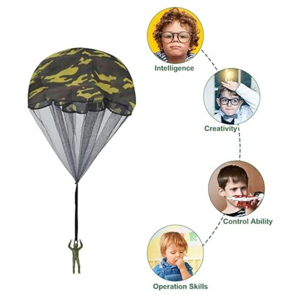 10 piezas de juguete de paracaídas de camuflaje Catcan