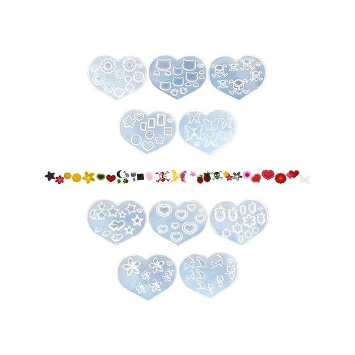 10 piezas de decoración de uñas molde de silicona de