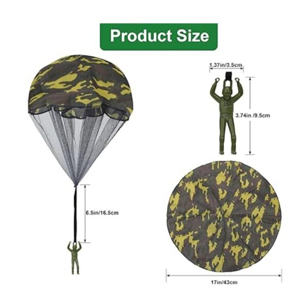 10 piezas de juguete de paracaídas de camuflaje Catcan