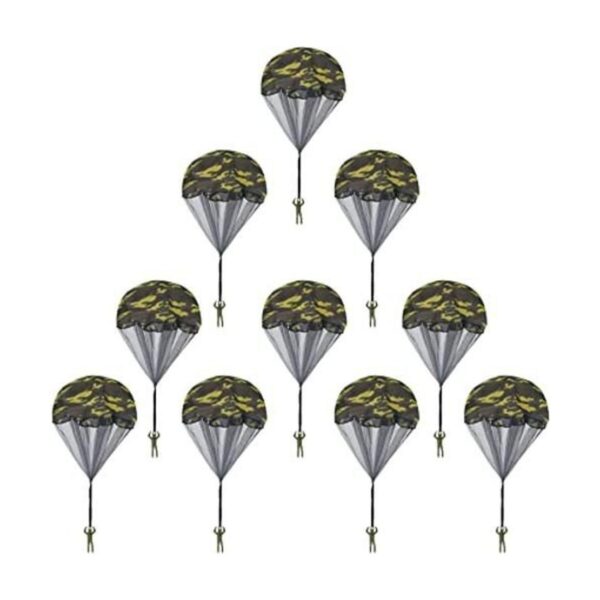 10 piezas de juguete de paracaídas de camuflaje Catcan