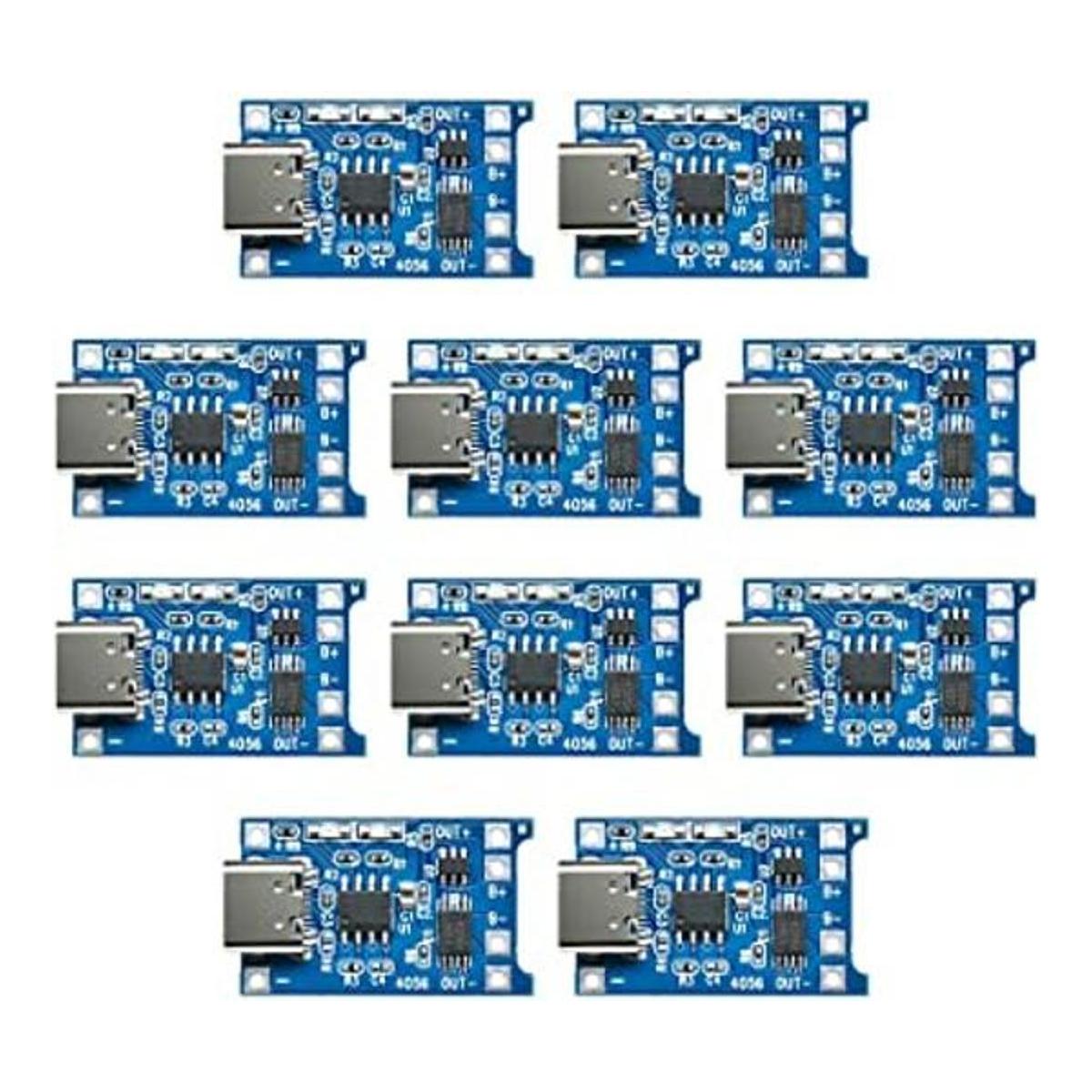 10 unidades TP4056 TipoC interfaz de entrada USB 5V 1A