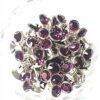 100 Sets Cz Colorido Cristal Remaches Color Plata Puntos_1