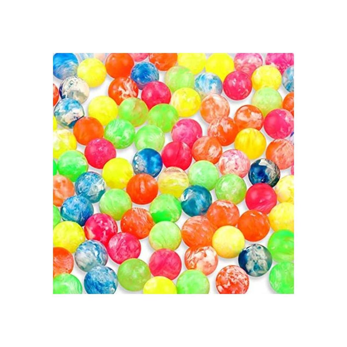 100 bolas pequeñas de rebote a granel de goma colorida de