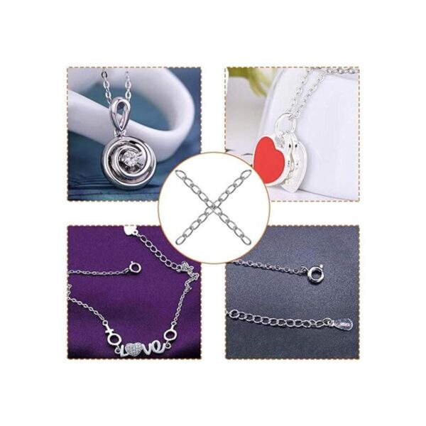 100 cadenas extensoras de plata para hacer joyas cadena