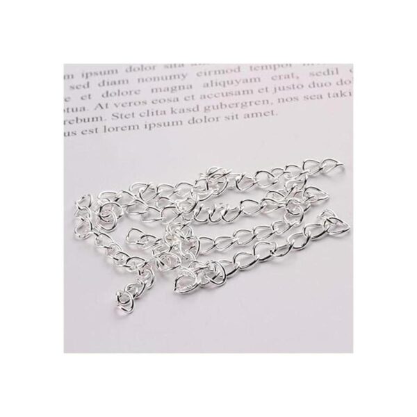 100 cadenas extensoras de plata para hacer joyas cadena