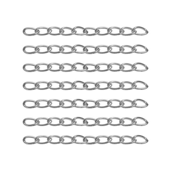 100 cadenas extensoras de plata para hacer joyas cadena
