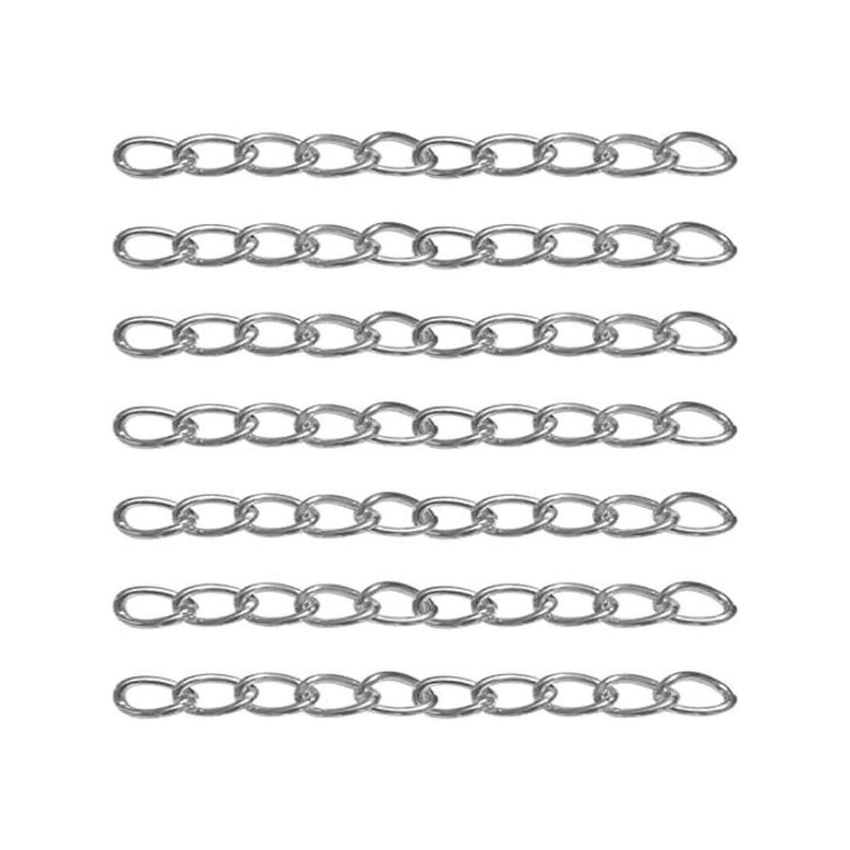 100 cadenas extensoras de plata para hacer joyas cadena