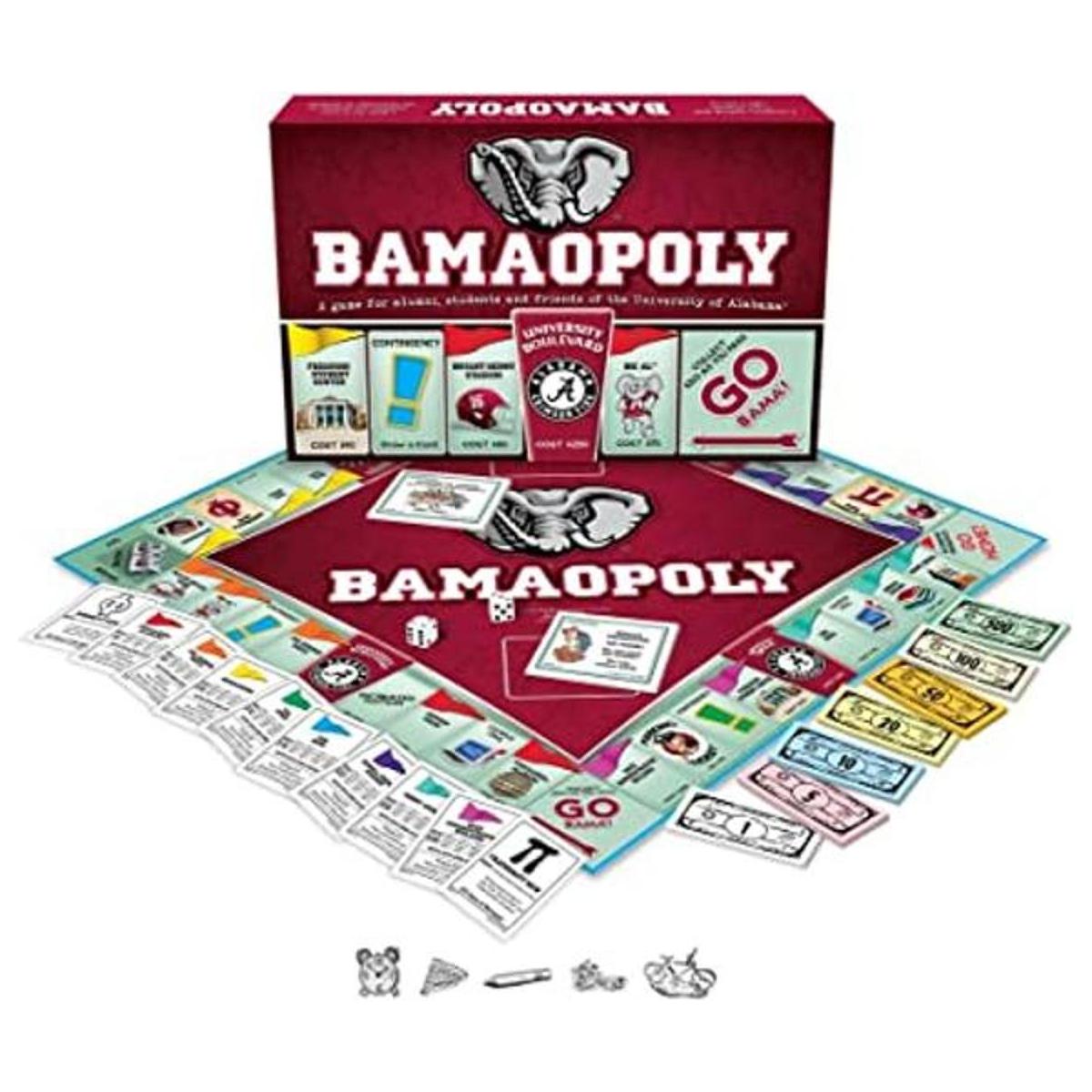Juego de mesa Bamaopoly de la Universidad de Alabama.
