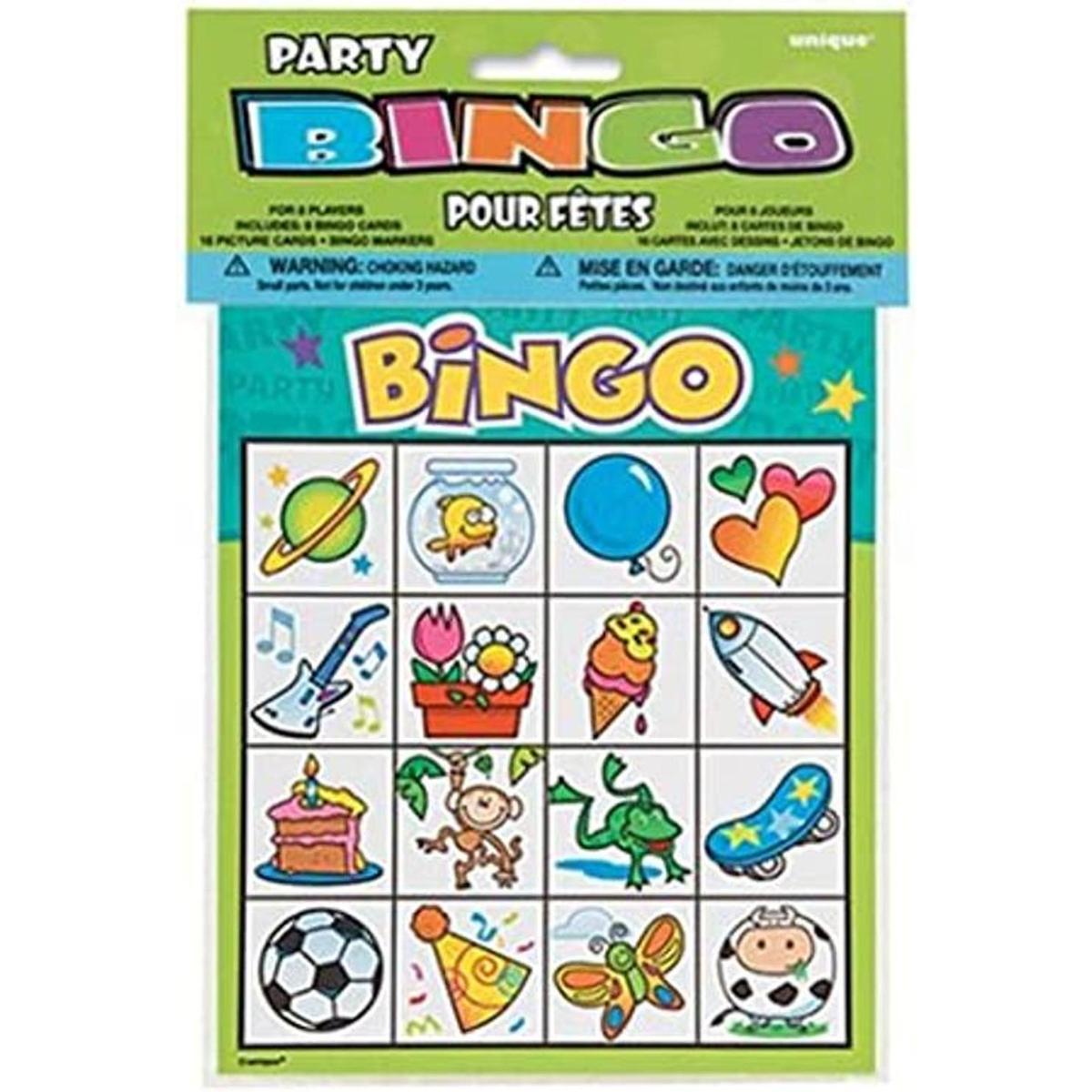 Juego de bingo de fiesta para 8