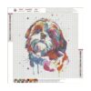 Zimal Shih Tzu Pegatinas de diamante con bordado de