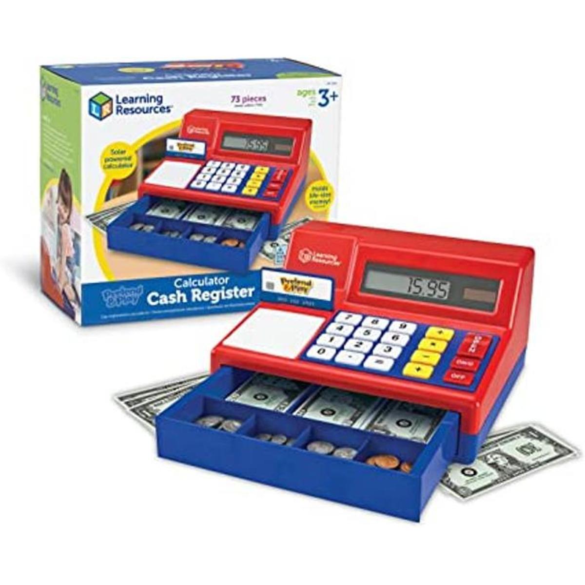 Calculadora y caja registradora para pretender y jugar de