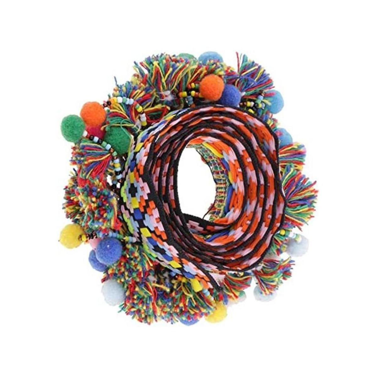 1 yarda pompón cuentas flecos cinta de costura DIY costura