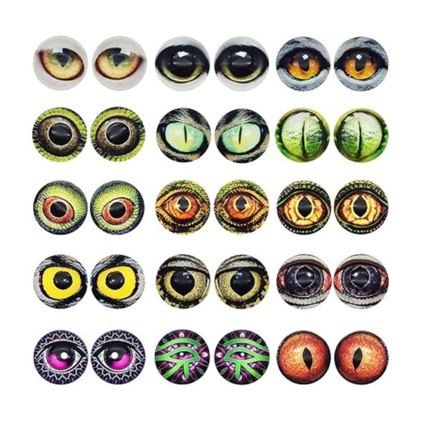 100 piezas de búho serpiente lagarto ojos de animal_3