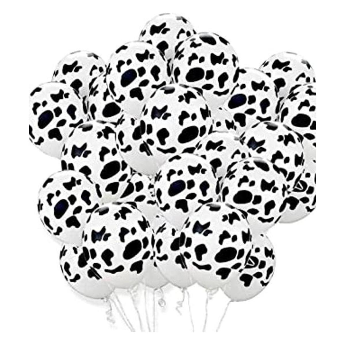 100 globos de vaca divertidos con estampado de vaca para