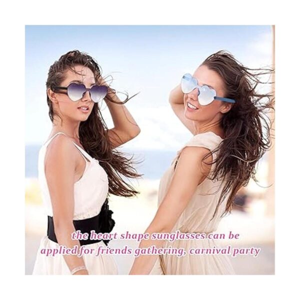 100 pares de gafas de sol con forma de corazón sin montura_5