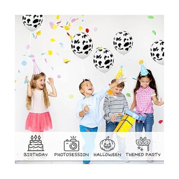 100 globos de vaca divertidos con estampado de vaca para_4
