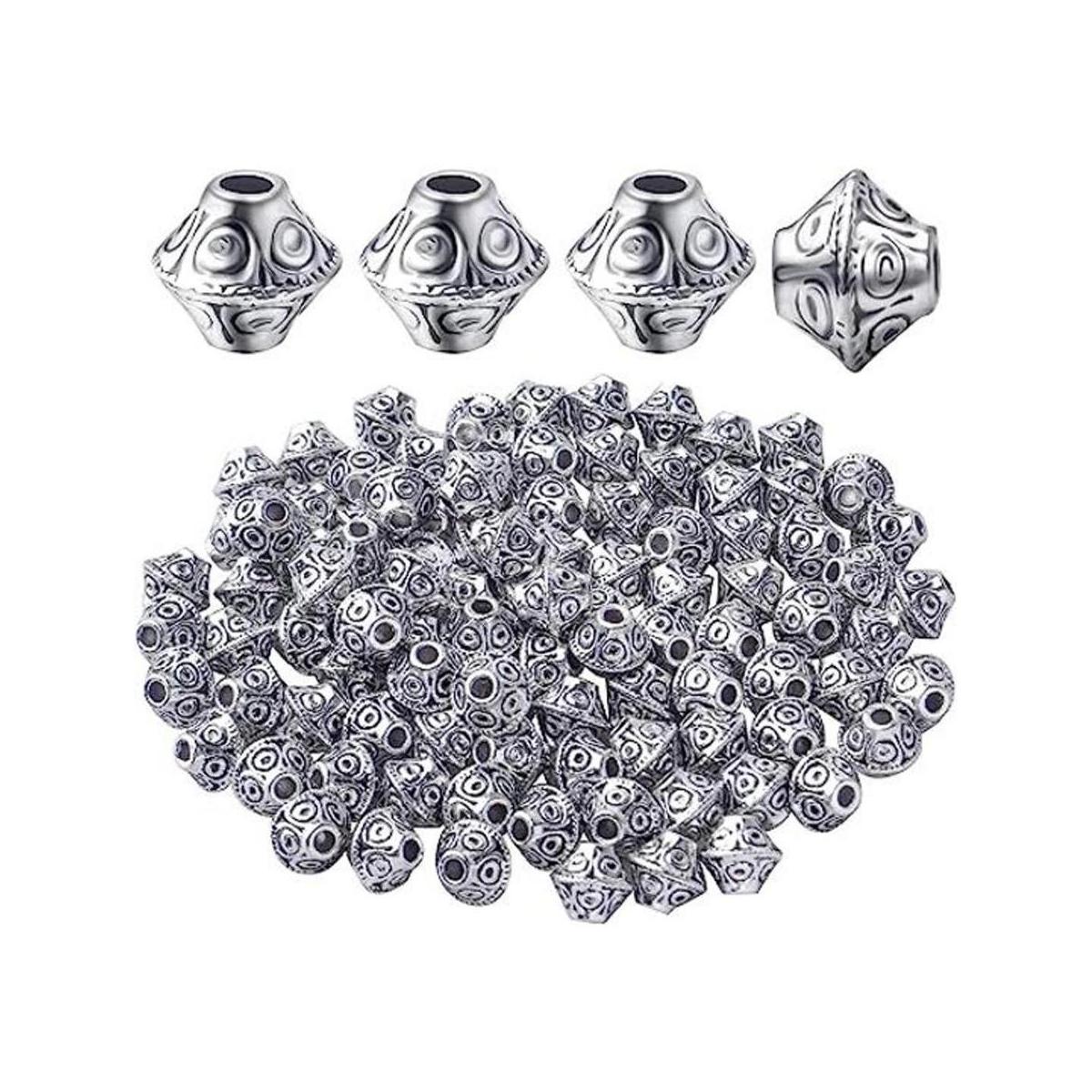 100 piezas de plata antigua platillo volador forma