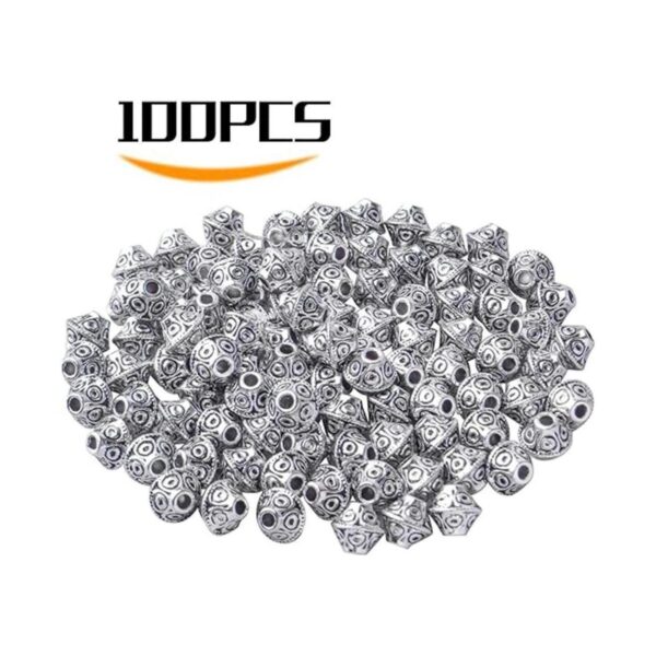 100 piezas de plata antigua platillo volador forma