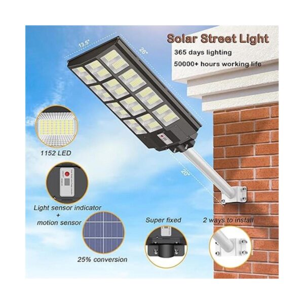 1000 W Luz de calle solar LED para exteriores 60000 lm_4