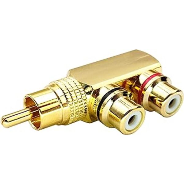 AAOTOKK Adaptador divisor RCA Y chapado en oro ángulo_2