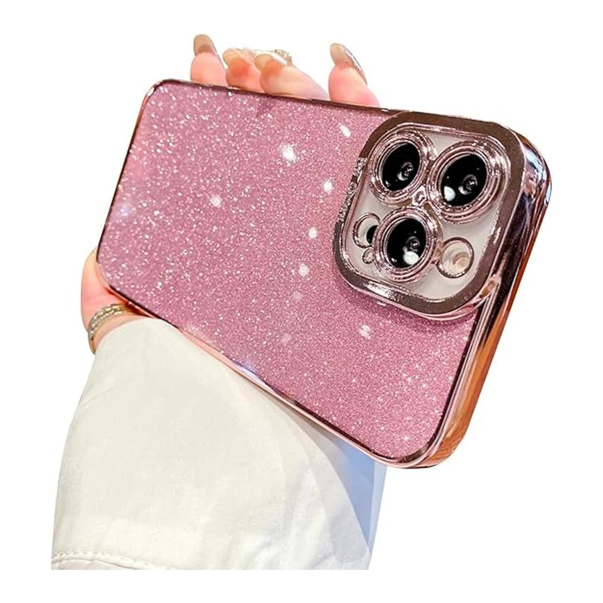 Fycyko Funda compatible con iPhone 13 Pro con purpurina de