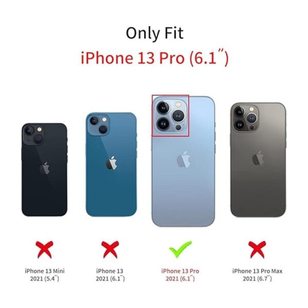 Fycyko Funda compatible con iPhone 13 Pro con purpurina de_2