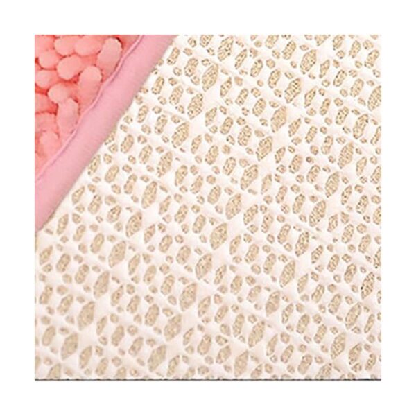 JAIJY Tapete de baño de felpilla en forma de corazón rosa_3