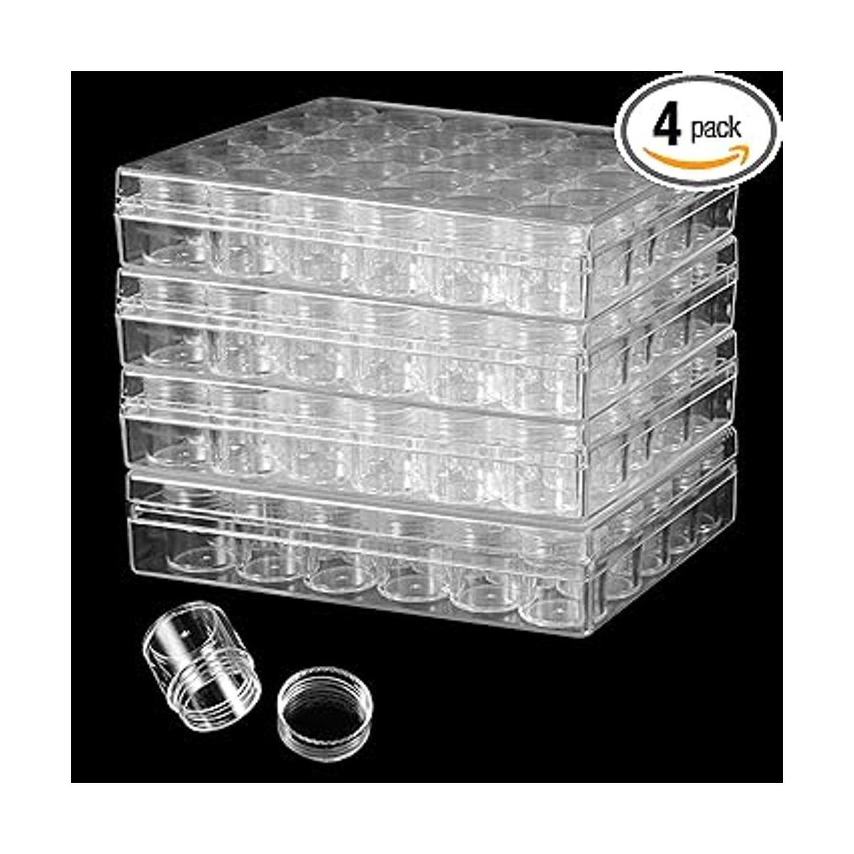HAKZEON Paquete de 4 cajas de almacenamiento de pintura de