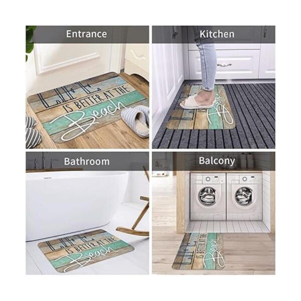 Life is Better at The Beach Alfombra de baño vintage