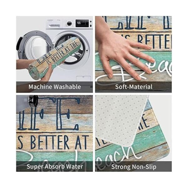Life is Better at The Beach Alfombra de baño vintage