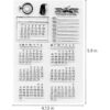 Sellos transparentes de calendario de semana con_2