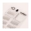 Sellos transparentes de calendario de semana con_5