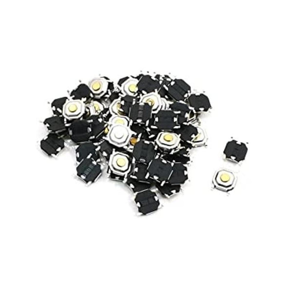 uxcell 68pcs SMD SMT 4 terminales pulsador momentáneo