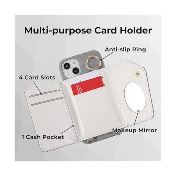 Handodo Funda tipo cartera compatible con iPhone 12 bolso_5
